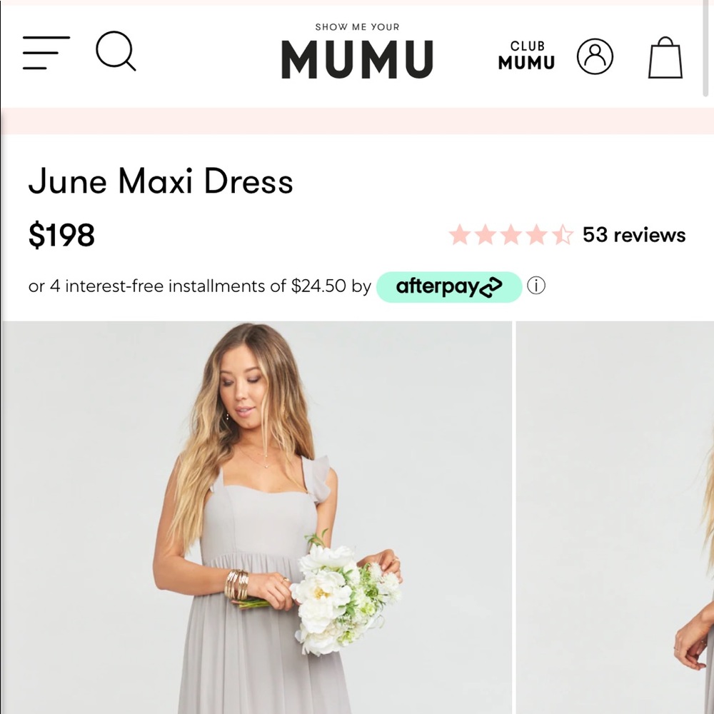Show Me Your Mu Mu “June” maxi dress Dove Grey